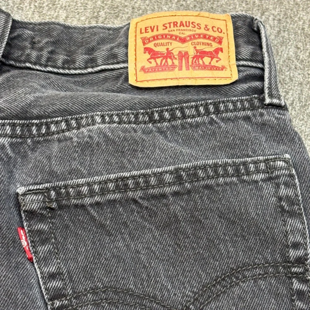 Levis 94 Baggy Jeans Mens 29 Washed Black Denim High Rise Straight Leg Relaxed‎